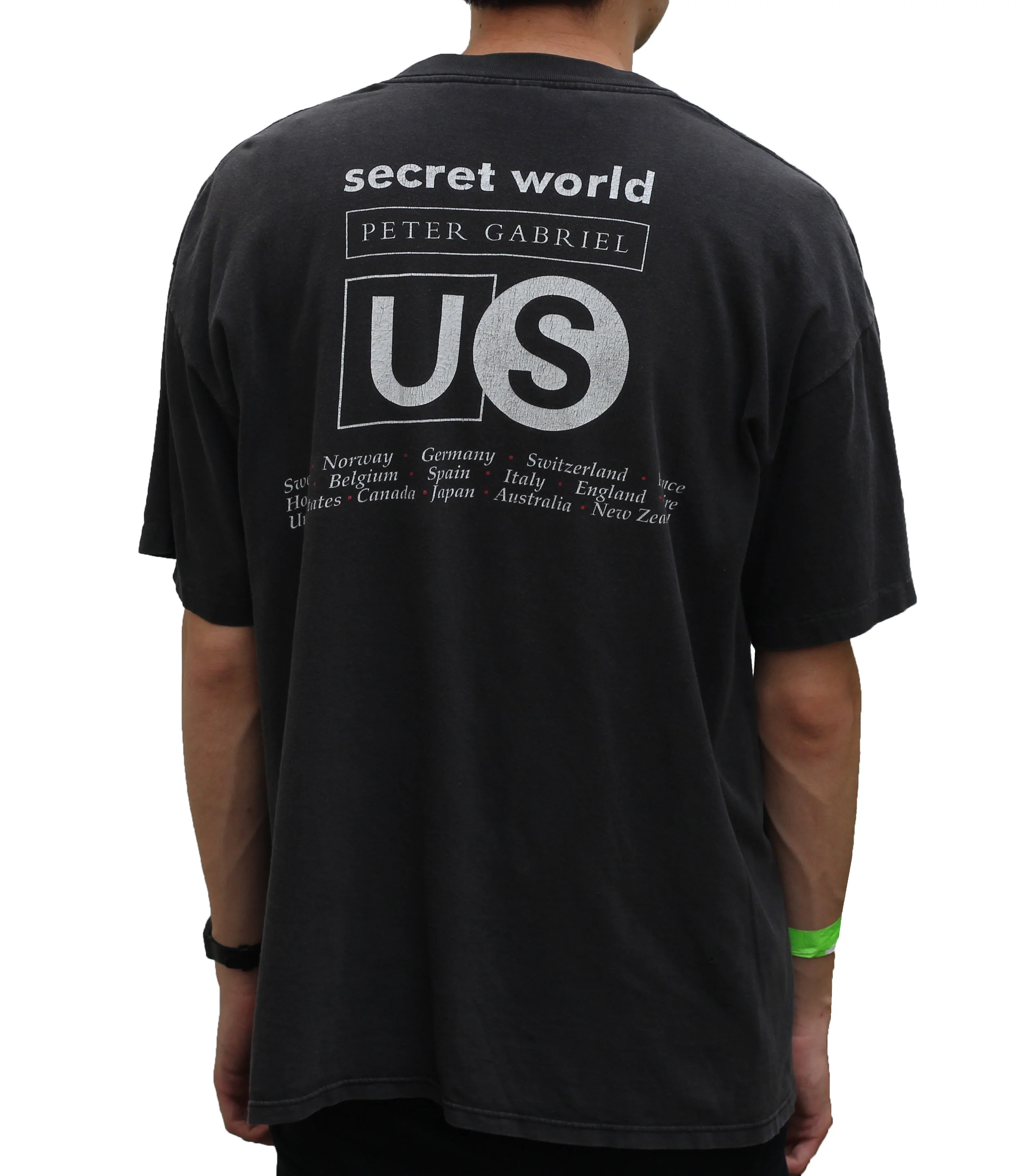 Vintage Peter Gabriel Secret World Tour T Shirt (Size XL) — RootsBK